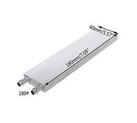 Bloque de refrigeración por agua de aluminio de varios tamaños para PC portátil, CPU de 40 x 120 mm, 40 x 80, 40 x 160, 40 x 180, 40 x 40, 40 x 240 mm, ventilador disipador de calor, base de soporte