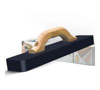 Bloque de roscado, herramientas para pisos, bloque grande pesado para pisos de tablones de vinilo con mango de madera grande, no necesita martillo, golpea 1-2 veces para completar la instalación del suelo (15-1/2 pulgadas)