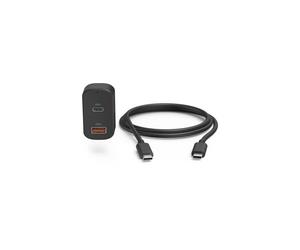 Bloque de sector USB-C - HAMA - 65W - Power Delivery - Compatible con MacBook - Negro