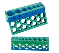 Bloque de taladro, calibrador de precisión para agujeros rectos, juego de herramientas de precisión inoxidable, 2 piezas, para diferentes materiales con espesores de broca habituales