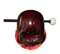 Bloque de templo Zen de 12,7 cm Budismo Muyu Budista Annatto Pez de madera