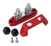 Bloque de terminales con cubierta para enrutamiento de energía de batería de 12 V y 48 V en vehículos opcionales, vehículos todoterreno y sistemas de alimentación móviles (10 mm, rojo)