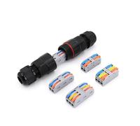 Bloque de terminales/conector impermeable CDF-200 2In2Out IP68, conexión rápida prensada en frío cobre 6 mm² for uso exteriores y subterráneos ESSEIEIE(Dark Grey)