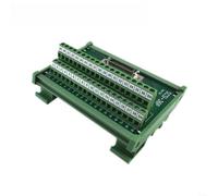 Bloque de terminales de 36 pines para montaje en riel DIN, conector SCSI con contactos de cobre y aislante de nailon, módulo de cableado industrial verde de 110 x 87 mm para automatización