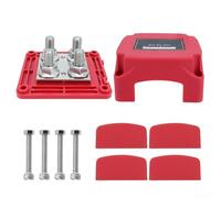 Bloque de terminales de barra de bus de 400 A 48 V para sistemas de alimentación de automóviles, RV, marina, camión y barco con 8 pernos M10 de 3/8 y cuerpo de nailon reforzado para una configuración