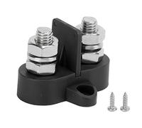 Bloque de terminales de bus DC 48V 5 Perno de unión de distribución de energía positiva aislado M8 de 16 pulgadas con espaciador Rojo (B (negro))