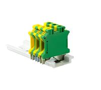 Bloque de terminales de carril Din PE, 10 Uds., bloques de terminales de tornillo de USLKG-10N, conector de clase Universal de tierra, Conductor de cable USLKG10N