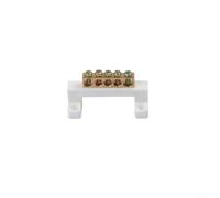 Bloque de terminales de conector eléctrico, 57 agujeros, forma de puente, línea de alambre de tierra, tono cobre con fijación de tornillo para cableado estable (5)