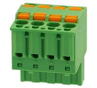 Bloque de terminales de PCB, 2EDGKDH-5.08mm Pitch Green Socket, conector enchufable de botón de resorte doble para cableado de placa de circuito (4P)