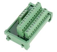 bloque de terminales de PLC Módulo de interfaz de montaje en carril DIN de 12 posiciones Bloque de terminales de tornillo de 2 entradas y 12 salidas for PLC(5pcs)