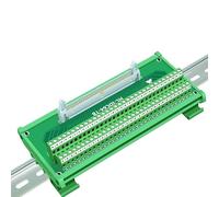bloque de terminales de PLC Placa de conexión de módulo de interfaz de cabezal macho de 2,54 mm con paso IDC64 dual de montaje en carril DIN.(HL-IDC64-mini type2)