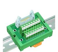 bloque de terminales de PLC Placa de conexión de módulo de interfaz de cabezal macho de 2,54 mm con paso IDC16 dual de montaje en carril DIN.(HL-IDC16-Mini)