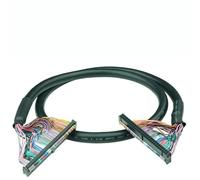 bloque de terminales de PLC Placa de conexión de módulo de interfaz de cabezal macho de 2,54 mm con paso IDC64 dual de montaje en carril DIN.(HL-IDC64-FF-3Meter)