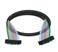 bloque de terminales de PLC Placa de conexión de módulo de interfaz de cabezal macho de 2,54 mm con paso IDC16 dual de montaje en carril DIN.(HL-IDC16-FF-4M)