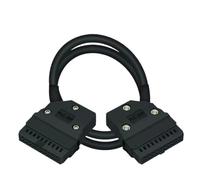 bloque de terminales de PLC Placa de terminales de relé IDC20 2,54 módulo de E/S de línea de señal de doble cabezal, cable de control PLC(HL-PP20-FF-2M)