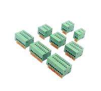 Bloque de terminales de resorte a presión KF141V KF141R de 2,54 mm de paso, sin tornillos, con base recta o curva, conector PCB de 2/3/4/5/6/7/8/9/10 pines.(KF141R,10PCS,10P)