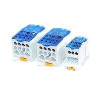 Bloque de terminales de riel DIN dividido eléctrico, caja de conexiones, cable de alimentación, conector eléctrico, 80 A, 125 A, 160 A, 250 A, 400 A, 500 A(Blue,400A)