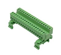 Bloque de terminales de tornillo para panel de interruptores 2P a 24P, opción 0, 2 - 2, 5 mm², capacidad de alambre para instalación de barra DIN de 35 mm, bloque de terminales montado en barra