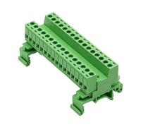 Bloque de terminales de tornillo para panel de interruptores 2P a 24P, opción 0, 2 - 2, 5 mm², capacidad de alambre para instalación de barra DIN de 35 mm, bloque de terminales montado en barra