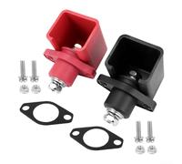 Bloque de terminales en forma de Y de 300 A, conector de cobre rojo y negro para sistemas de energía alternativos con funda Pa66 aislada, protección impermeable, transmisión de potencia eficiente
