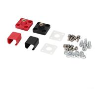 Bloque de terminales impermeable IP67 80A-250A, conectores de cable resistentes, cobre chapado en plata para terminales de batería para carretilla elevadora y marina, par rojo y negro (100 A)