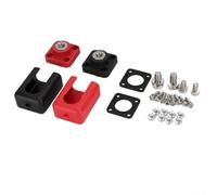 Bloque de terminales impermeable IP67 80A-250A, conectores de cable resistentes, cobre chapado en plata para terminales de batería para carretilla elevadora y marina, par rojo y negro (200 A)