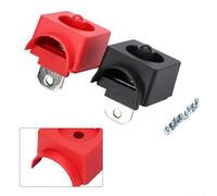 Bloque de terminales inversor de almacenamiento de energía de 150 A, conector de alta corriente M6, terminal de batería DC1000V PBT retardante de llama, tornillo de fijación rojo negro (rojo y negro)