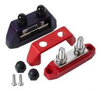 Bloque de terminales RV con cubierta protectora para conexiones de batería de 12 V, 24 V, 36 V, 48 V y aplicaciones de enrutamiento de alimentación de doble circuito (8 mm por par)