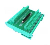 Bloque de terminales SCSI-100P-A de 100 pines para carril DIN, bloque de terminales compacto con configuración de pin SCSI para sistemas PLC y control del motor, carcasa robusta de PCB, color negro