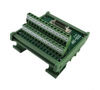 Bloque de terminales SCSI-26P-CN-F con 26 para carril DIN, aislamiento PA66 y contactos de cobre, conector de terminal verde para conexiones SCSI industriales en sistemas eléctricos