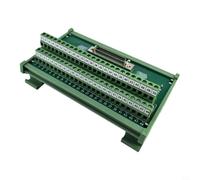 Bloque de terminales SCSI-50P-CN-F de 50 pines con conector CN para carril DIN, módulo de terminales PCB verde para sistemas PLC y motores industriales, diseño compacto, 139 x 86 x 52 mm