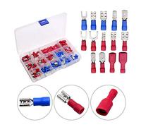 Bloque de terminales, Surtido completo aislamiento Tenedor de tipo T Set Terminales Conectores eléctricos Kit Surtido anilla de fijación por Spade