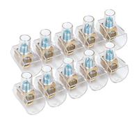 Bloque de terminales transparente, 2,5 mm, 2 piezas; perfecto para conexiones eléctricas seguras y organizadas. Ideal para mantener el cableado en orden.