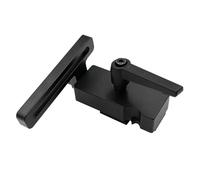 Bloque de tope de guía de inglete ergonómico para carpintería, herramienta limitadora de longitud de tope deslizante de aluminio para pista con ranura en T de 45mm, operativo con sola mano