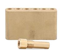 Bloque de trémolo para guitarra de latón, puente con de trémolo Whammy individual y bloque para barra Whammy, pieza de repuesto para guitarra eléctrica, kit de trémolo de m