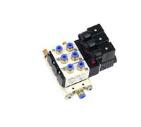 Bloque de válvula solenoide electromagnética multiopción 4V210-08 con colector de Base de ajuste de silenciador DC 12v 24v AC 110v 220v 2 a 6 vías