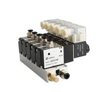 Bloque de válvula solenoide electromagnética normalmente cerrada 3V210-08-NC, válvula de confluencia, solenoide neumática, 24 V CC, 110 V CA, 220 V CC, 12 V CC, 3 puertos(Ac110v 10 in 10 Out)