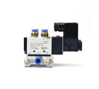 Bloque de válvula solenoide neumática DC 110/220V AC multiopción 4V210-08 con conector silenciador base colector 2/3/4/6 vías(6 Row 12mm fitting)