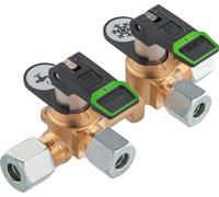 Bloque de válvulas de cierre para gas largo ps 16 bar conexiones rvs 8 x 2xrvs 8 x rvs 8 ml+dl tipo ksv-ab2 gok