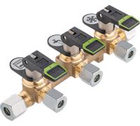 Bloque de válvulas de cierre para gas largo ps 16 bar conexiones rvs 8 x 3xrvs 8 x rvs 8 ml+dl tipo ksv-ab3 gok