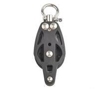 Bloque de vela de 35 mm con giratorio y becket para marina para aparejos con acero inoxidable y diseñado para una gestión eficiente de la carga
