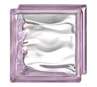 Bloque de vidrio Bormioli Rocco Agua Reflejos Amatista | cm 19x19x8 | Unidad de venta 1 caja de 6 pzas