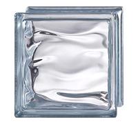 Bloque de vidrio Bormioli Rocco Agua Reflejos Indigo | cm 19x19x8 | Unidad de venta 1 caja de 6 pzas