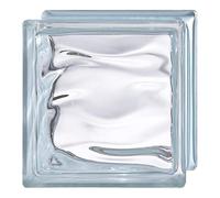 Bloque de vidrio Bormioli Rocco Agua Reflejos Polinesia | cm 19x19x8 | Unidad de venta 1 caja de 6 pzas