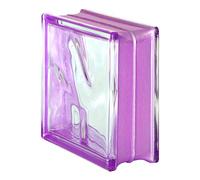 Bloque de vidrio Bormioli Rocco Pure Reflejos Amatista | cm 19x19x8 | Unidad de venta 1 caja de 6 pzas