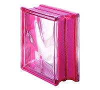 Bloque de vidrio Bormioli Rocco Pure Reflejos Rojo | cm 19x19x8 | Unidad de venta 1 caja de 6 pzas