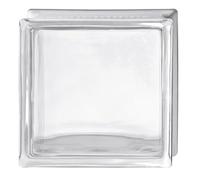 Bloque de vidrio Pavés Liso Transparente | Dimensión 190x190x80 mm | Unidad de venta: caja de 5 piezas | PRODUCCIÓN DESCARBONIZADA