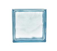 Bloque de vidrio Reflejos Ondulado color Indigo | cm 19x19x8 | Unidad de venta 1 caja de 6 pzas | Euro/pza. 5,50