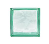 Bloque de vidrio Reflejos Ondulado color Verde | cm 19x19x8 | Unidad de venta 1 caja de 6 pzas | Euro/pza. 5,50