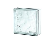 Bloque de vidrio Smart Wave Ondulado Transparente | cm 24x24x8 | Unidad de venta 1 caja de 4 pzas